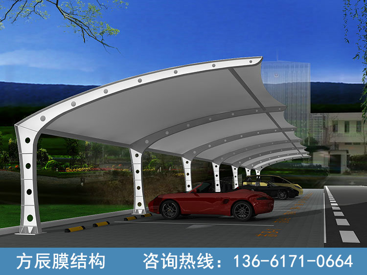膜結構停車棚047