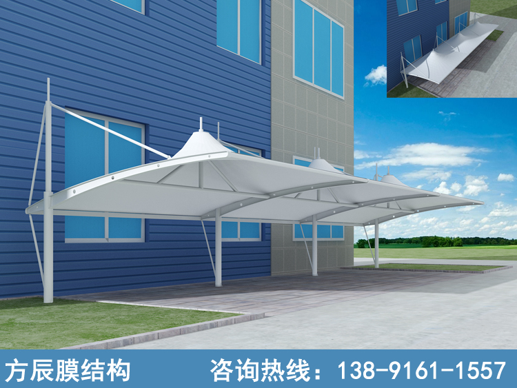 鼓包膜結(jié)構(gòu)停車棚-工字梁，支持單雙面停車