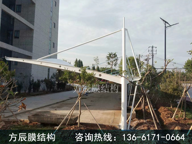 陜西省西安市食品物流園膜結構停車棚解決方案
